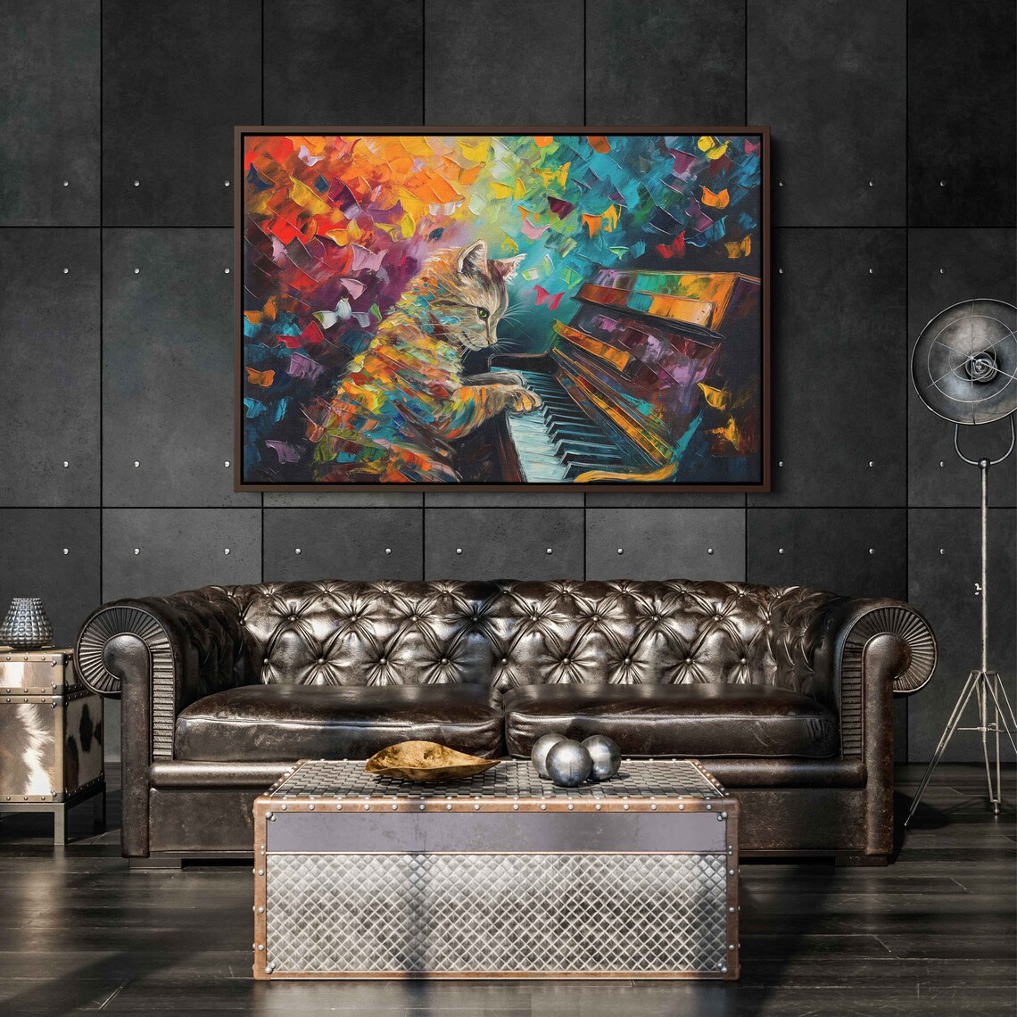 Whimsical Cat Playing Piano Art Print, Studio Decor - Image 2