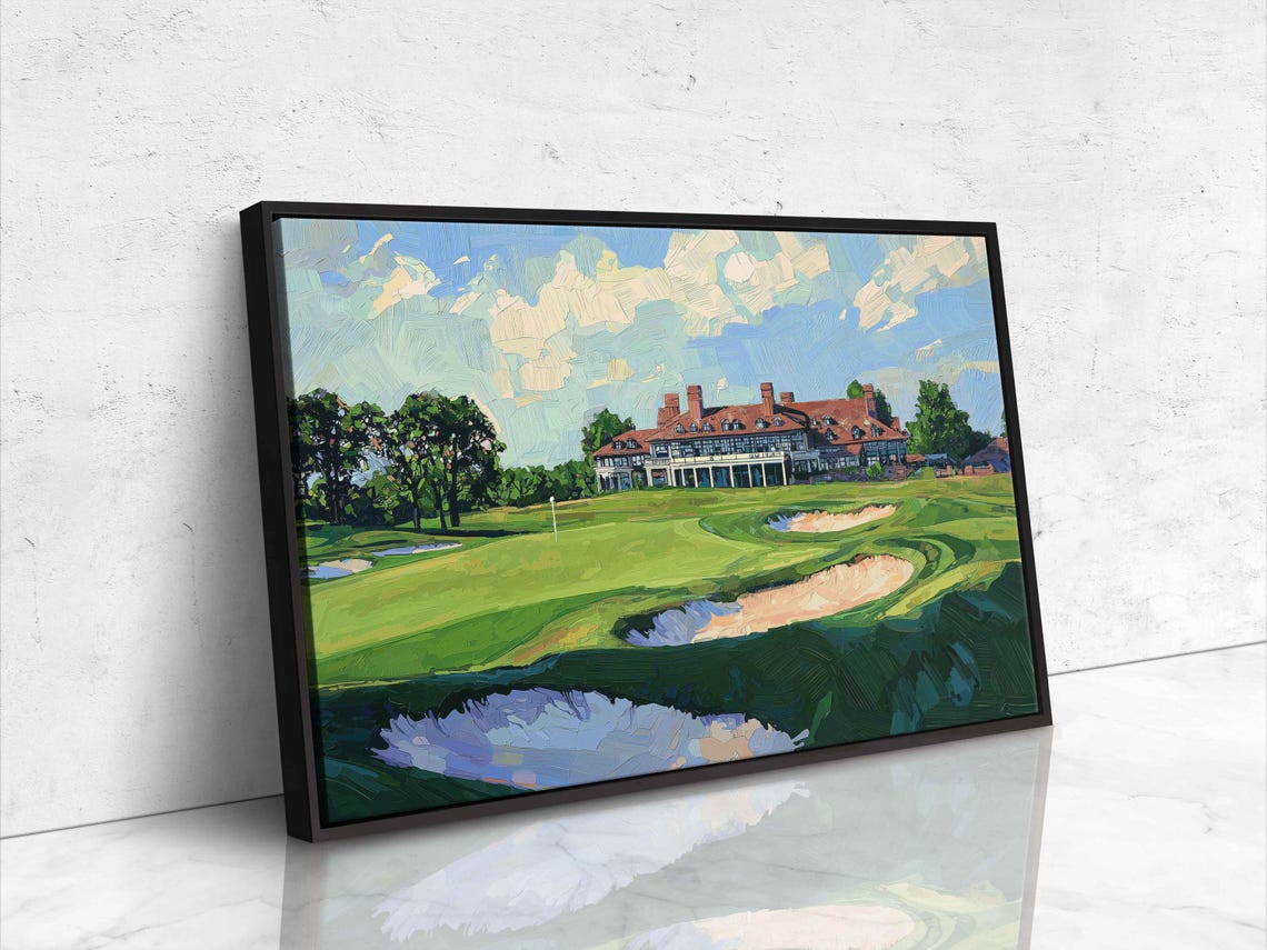 Oakmont Golf Course Clubhouse Fairways Bunkers Painting Poster - Image 4