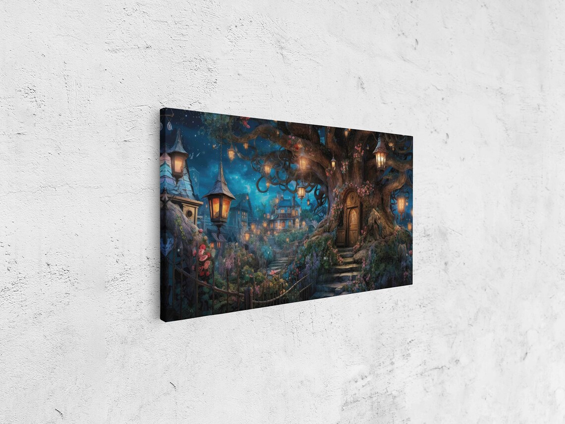 Whimsical Enchanted Treehouse Wall Art Poster - Image 4