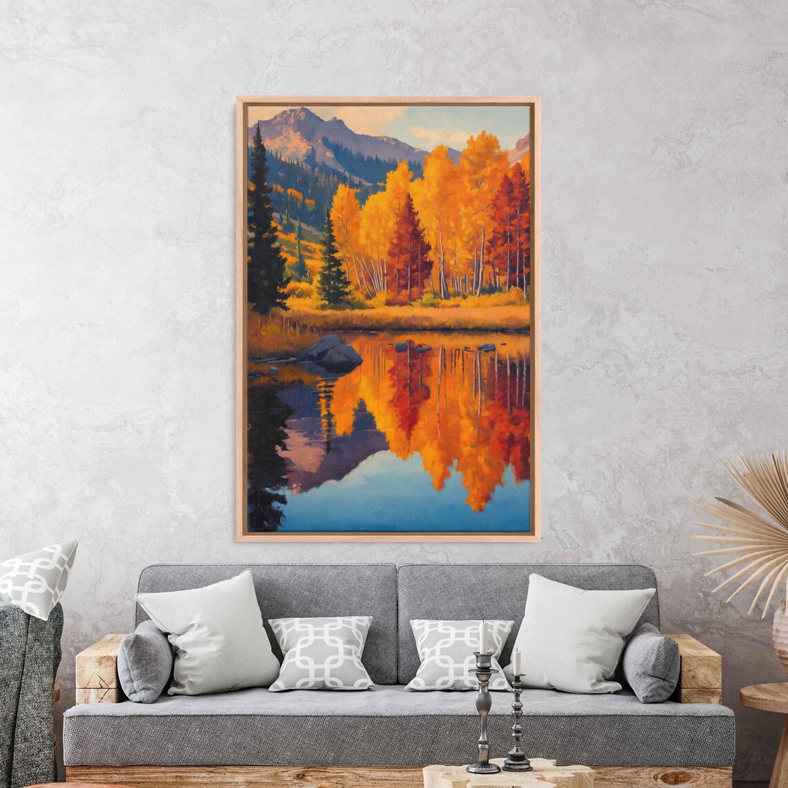 Autumn Colors Around Mirror Lake Art Print