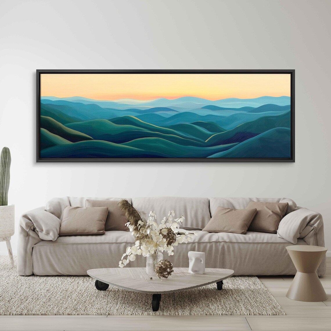 Blue Ridge Mountains Wall Art Print Acrylic Landscape Sunset Vibrance Rolling Hills - Image 3