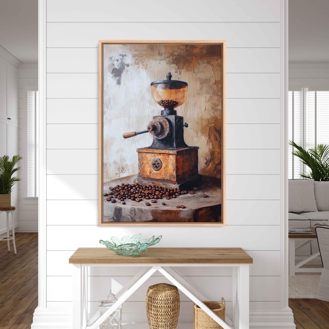 Vintage Coffee Grinder Wall Art Print Coffee Lover Kitchen Wall Art Ready To Hang - Image 3