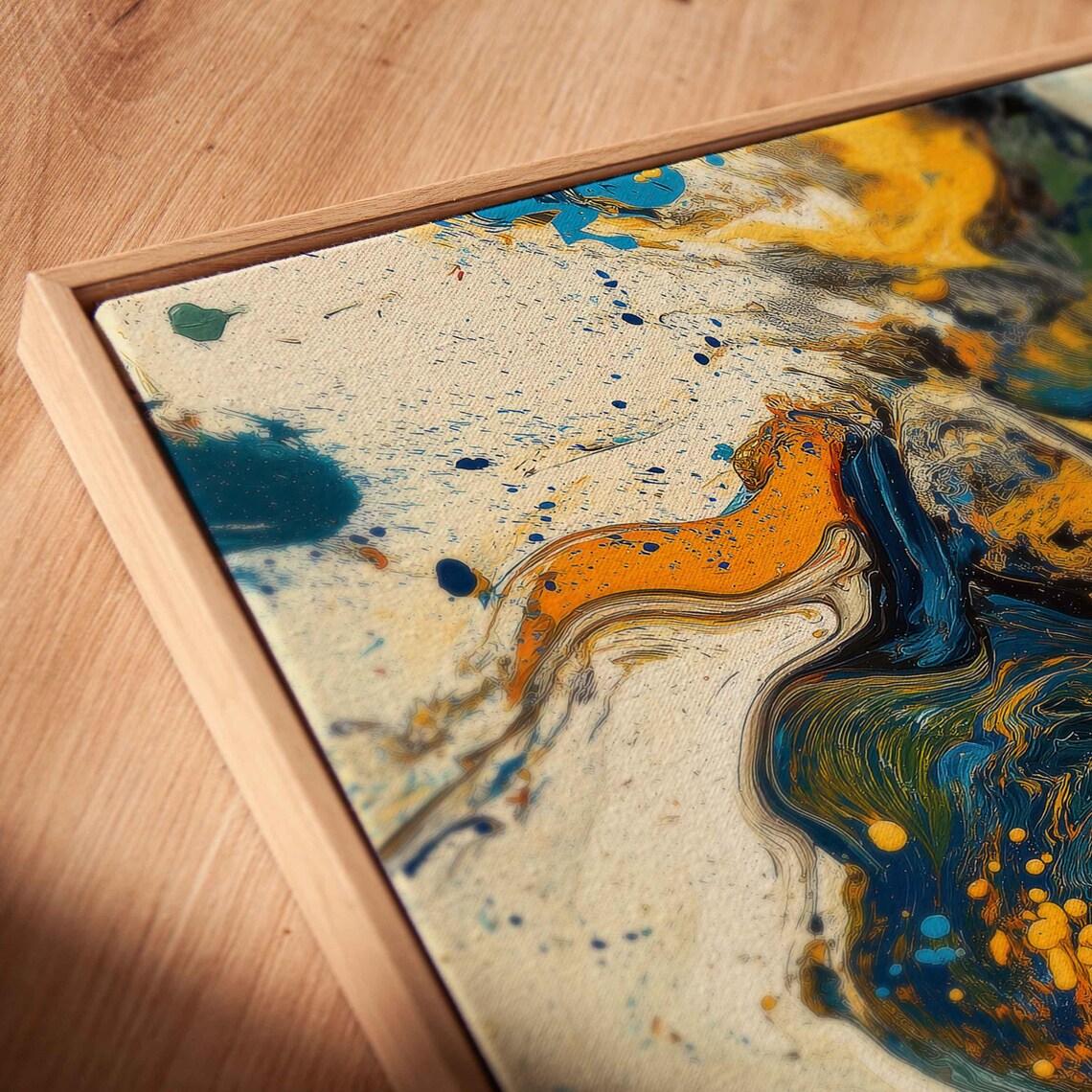 Abstract Lion Face, Van Gogh Inspired Swirling Patterns - Image 2