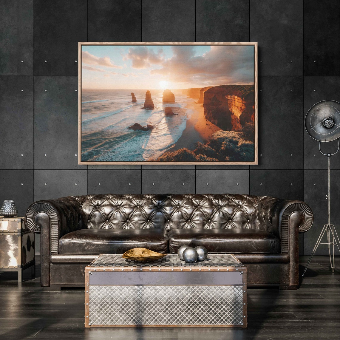 Great Ocean Road Sea Stacks At Golden Sunset Ocean View Poster - Image 4