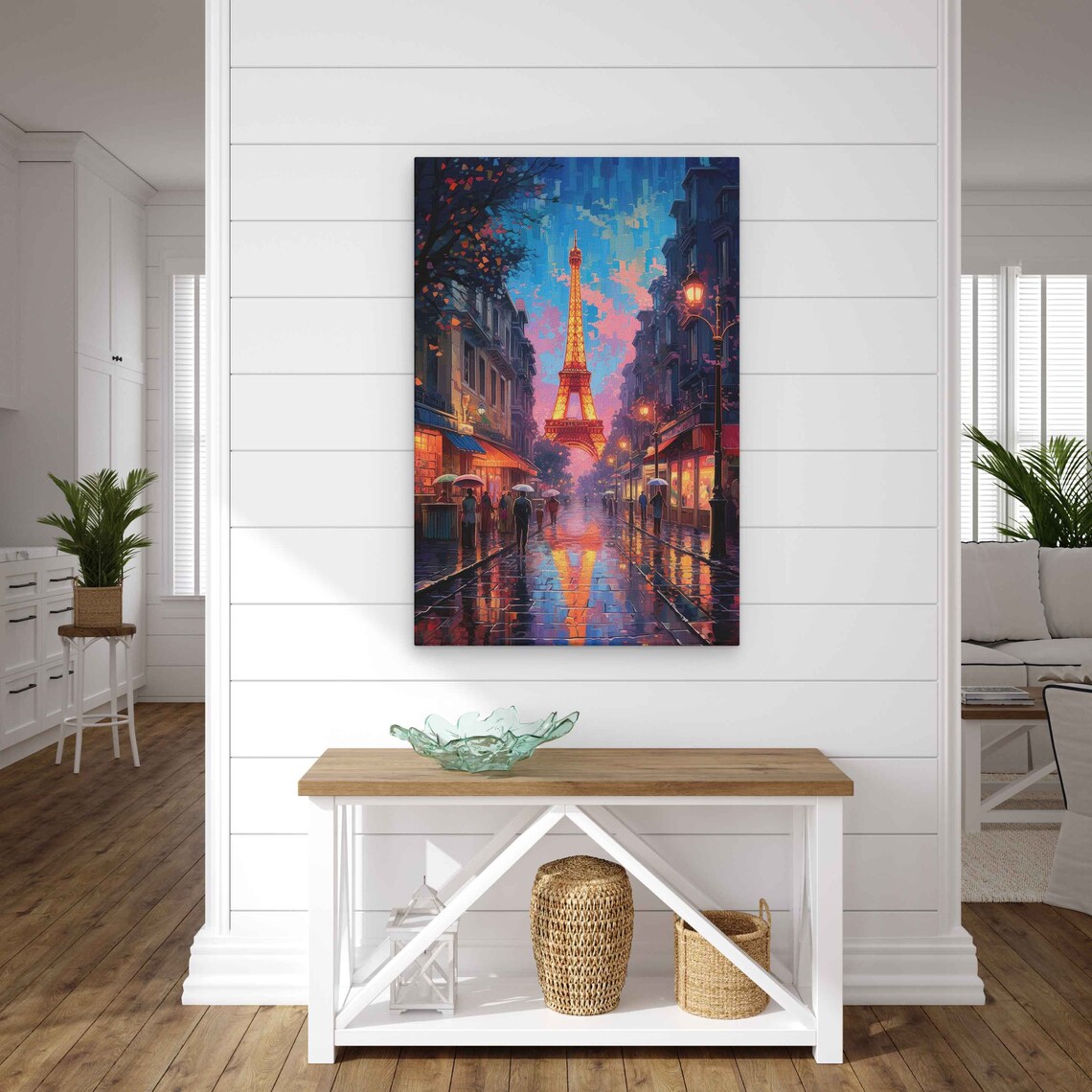 Paris, France Eiffel Tower Modern Oil Painting Art Print - Image 2