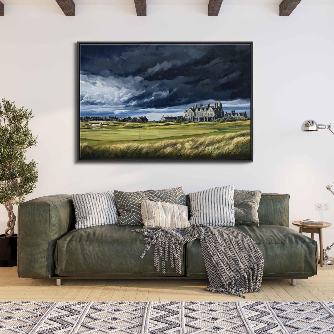 St Andrews Old Course Stormy Sky Historic Clubhouse Golf Poster