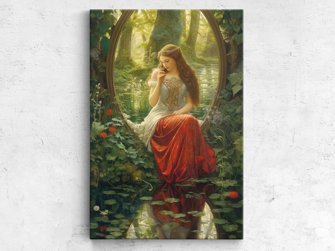 Medieval Princess In The Forest, Art Print