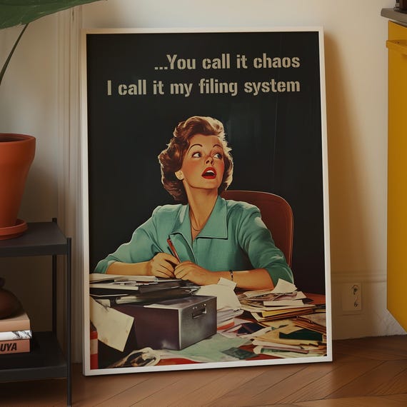 Retro Housewife Office Funny Sarcastic Quote Art Print