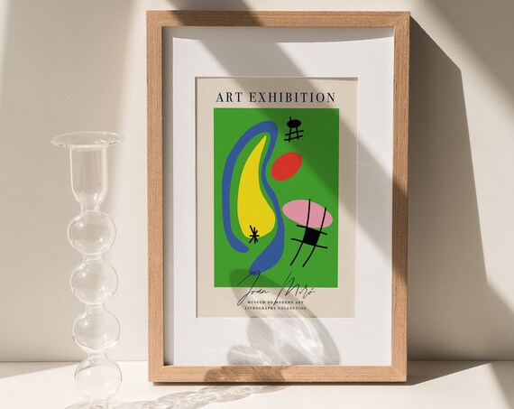 John Miro 2digital Art Printable Beige Wall Art Design Printout Bedroom Wall Decor Hallway Poster Home Decor