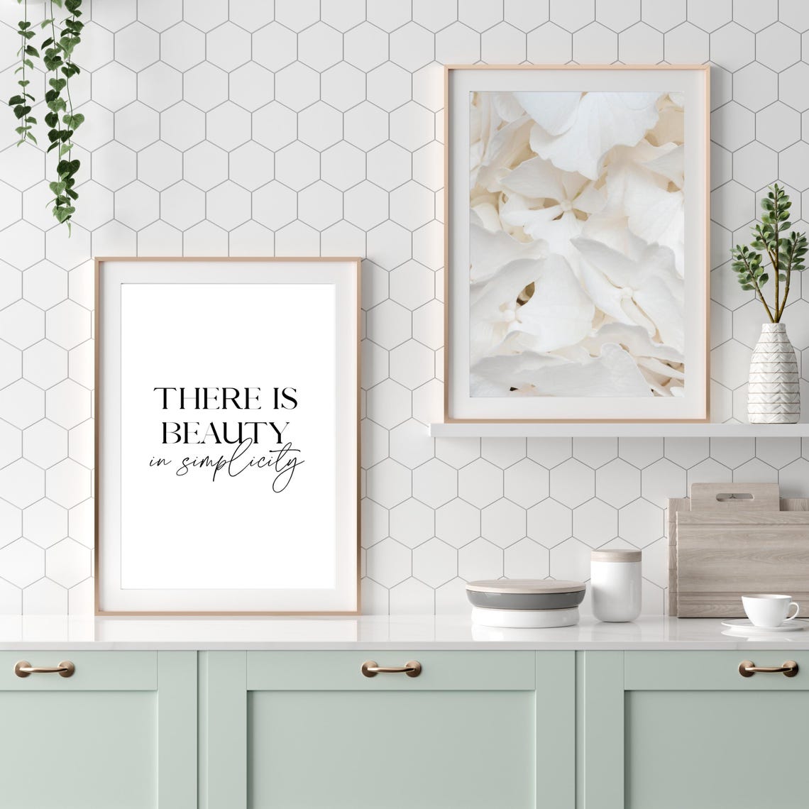 There Is Beauty in Simplicity Minimalist Typography Art Poster - Image 2