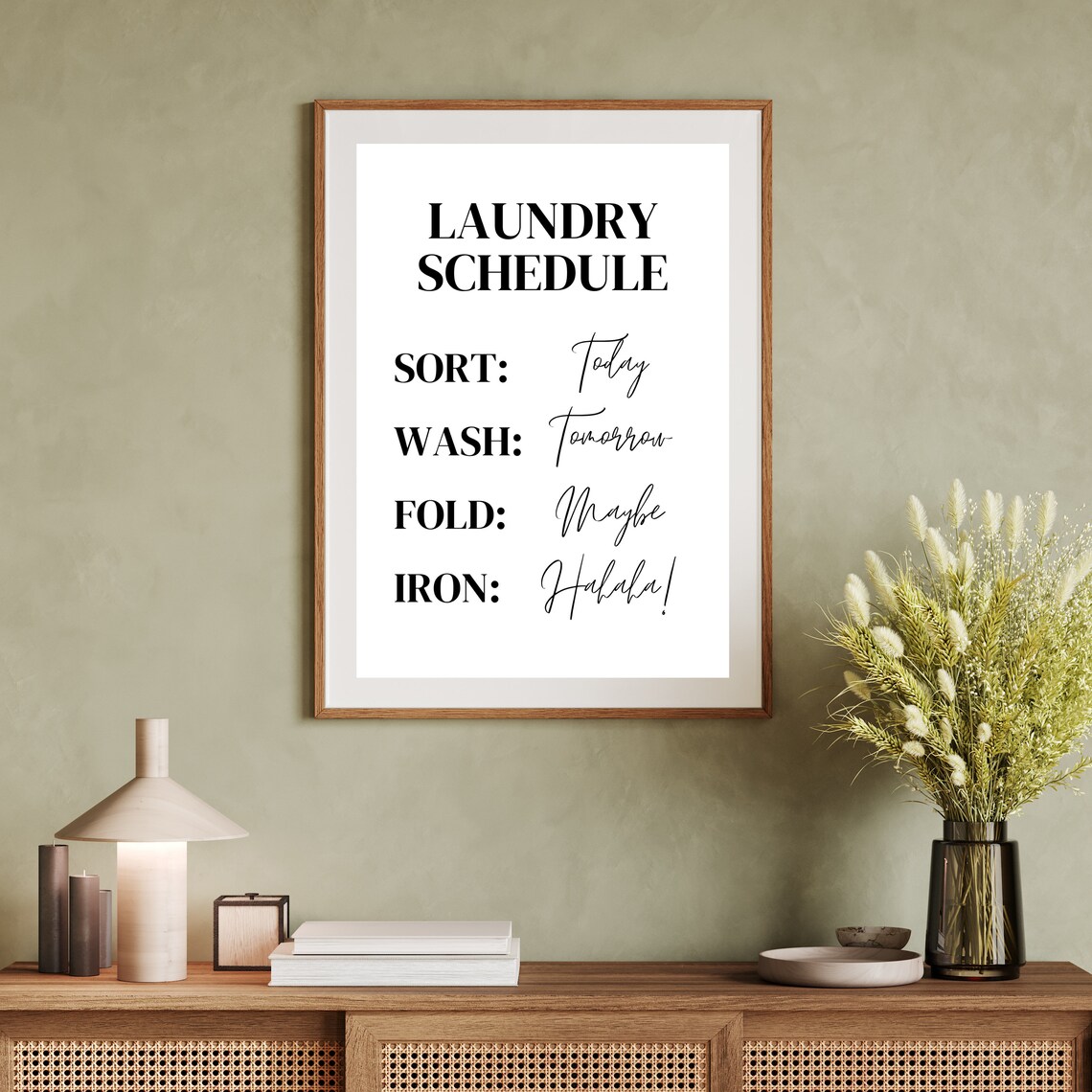 Laundry Schedule Print Wall Art Funny Laundry Room Print Utility Room Decor Home Decor Wall Art Prints - Image 2