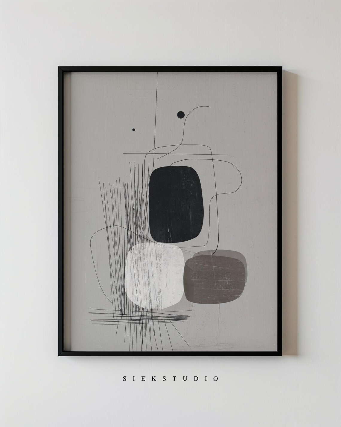 Geometric Line Wall Art, Modern Abstract Poster