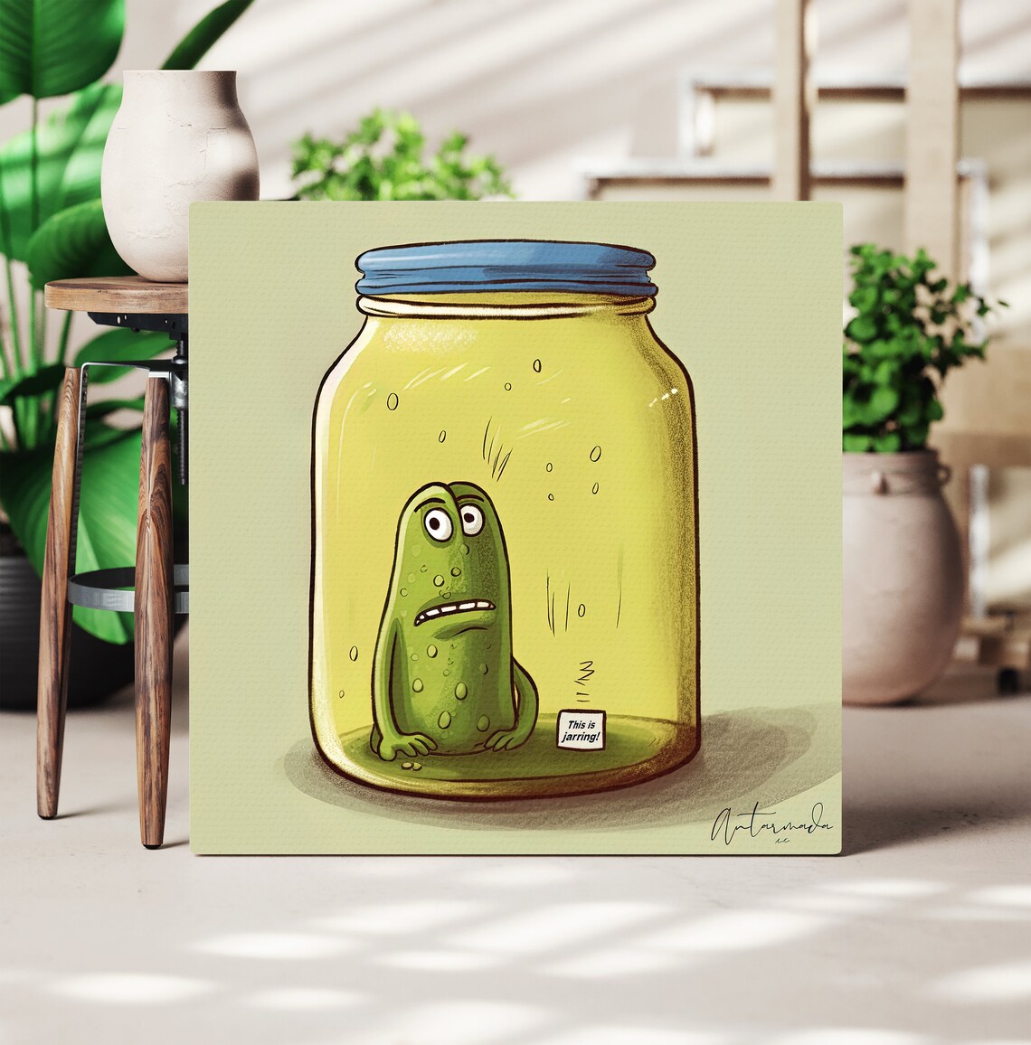 The Lonely Pickle, Funny Art Signed By Antarmada - Image 4