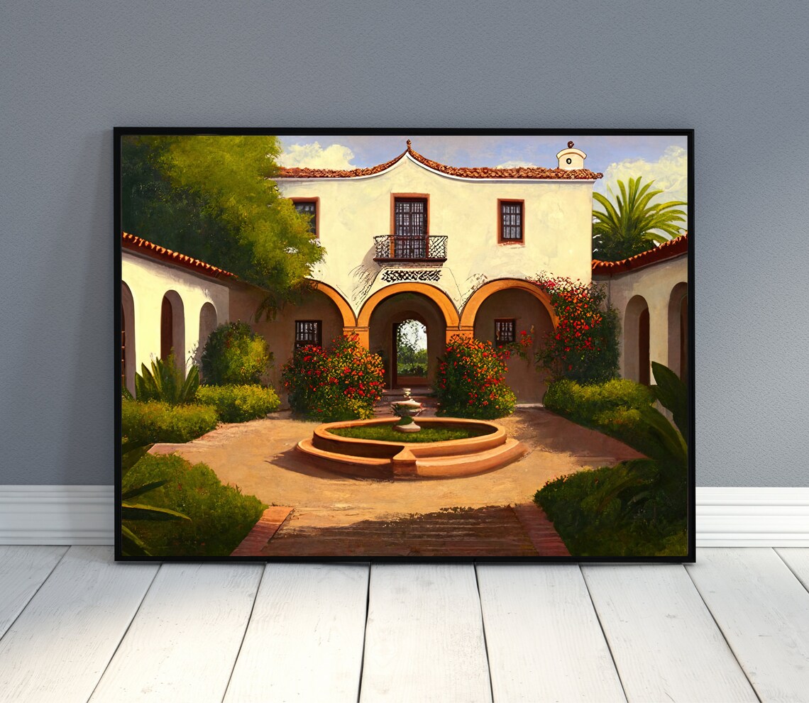 Hacienda Art Print, Mexican Living Room Decor - Image 2