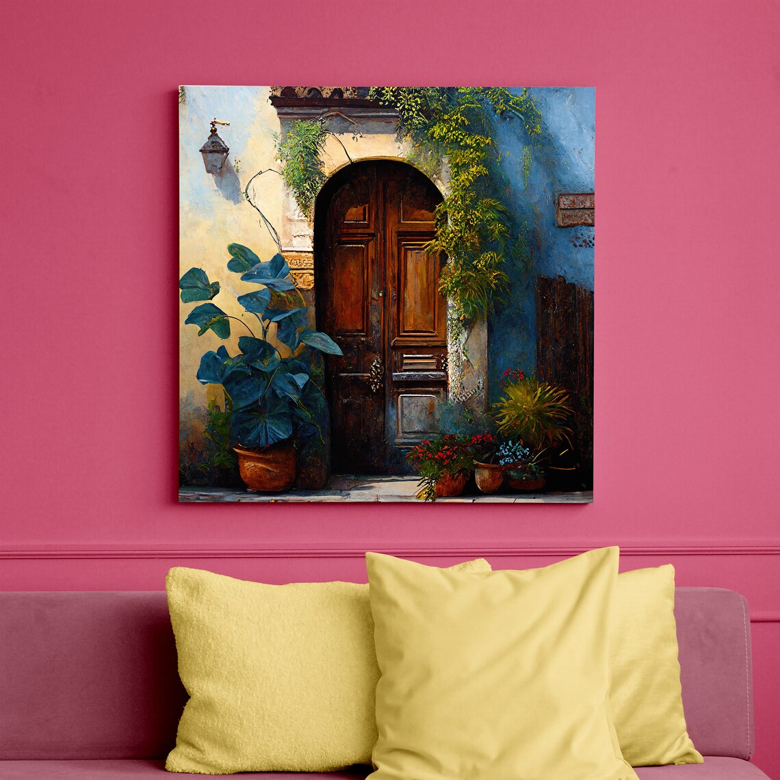 Mexican Door Art, Colorful Living Room Wall Art Print - Image 5