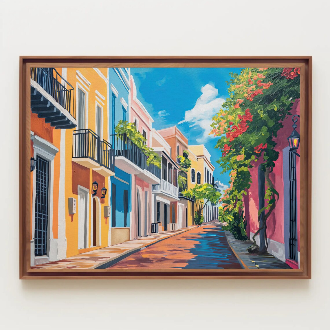 San Juan Oil Painting Poster, Puerto Rico Caribbean - Image 5