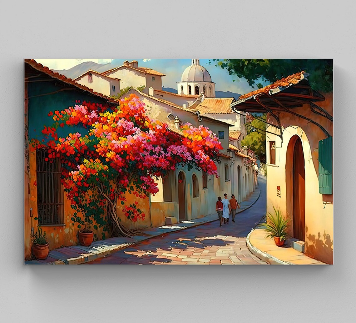 Oaxaca Mexican Folk Art Poster, Colorful Latino Decor