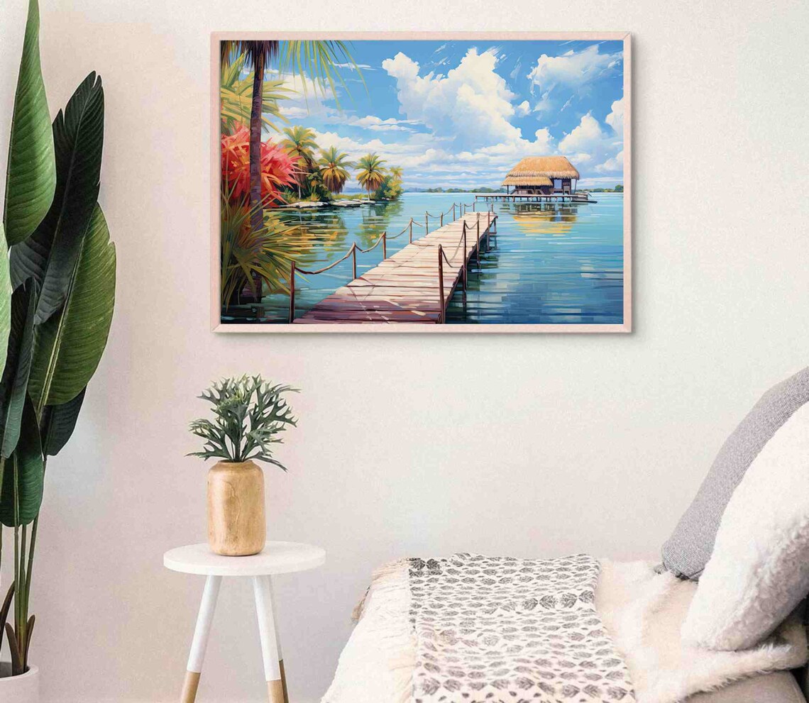 Bacalar Travel Poster, Mexico Travel Art Print - Image 3