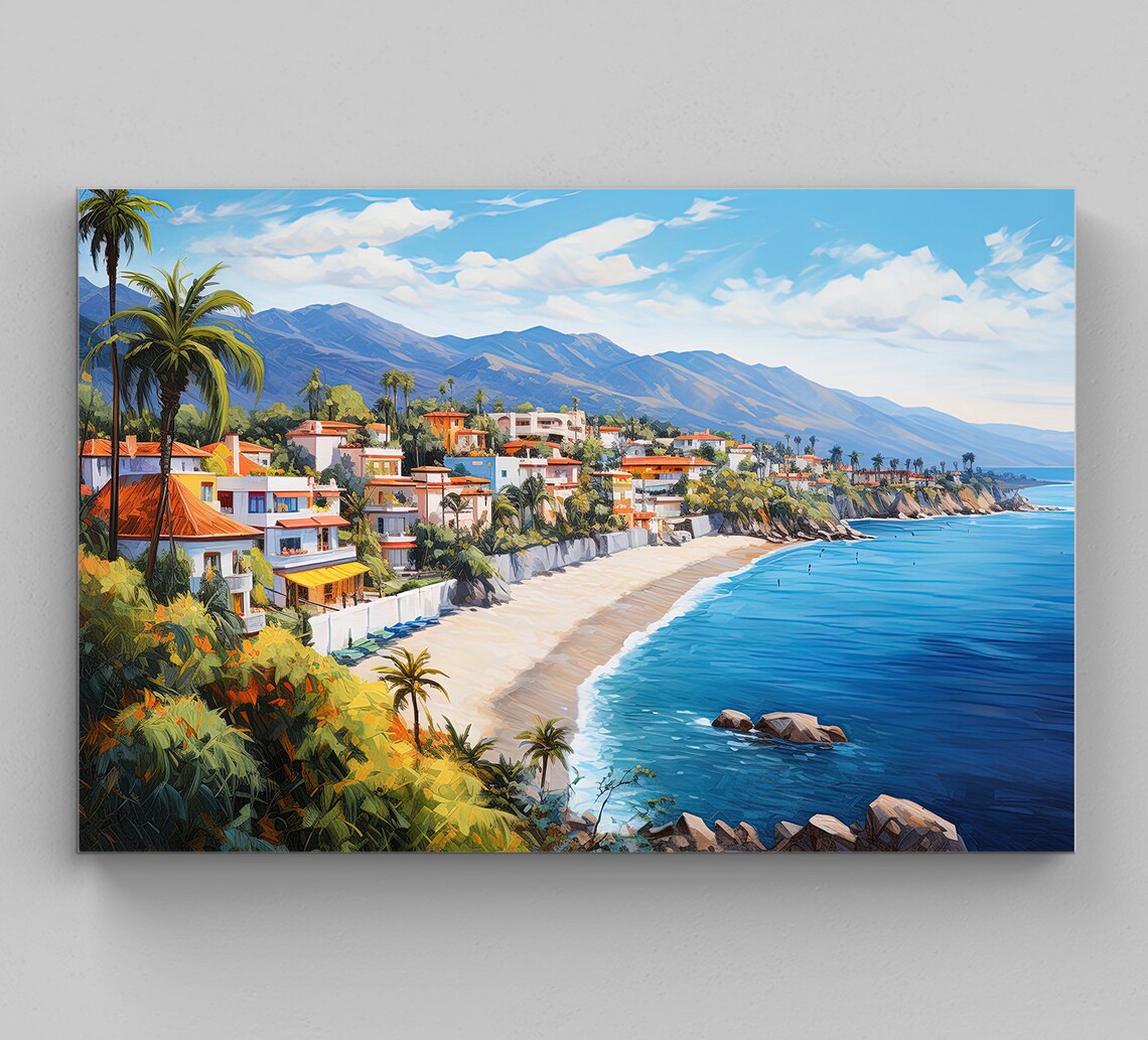 Puerto Vallarta Travel Poster, Mexico Art Print