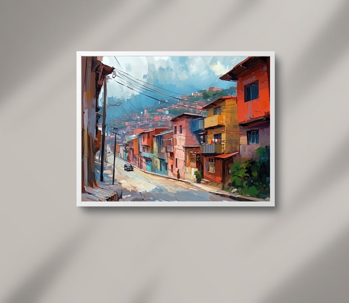 Colombia Oil Painting Medellin Colombia Art Colombia Travel Print Large Wall Art For Colombian Home Decor Colombia Art Print - Image 3