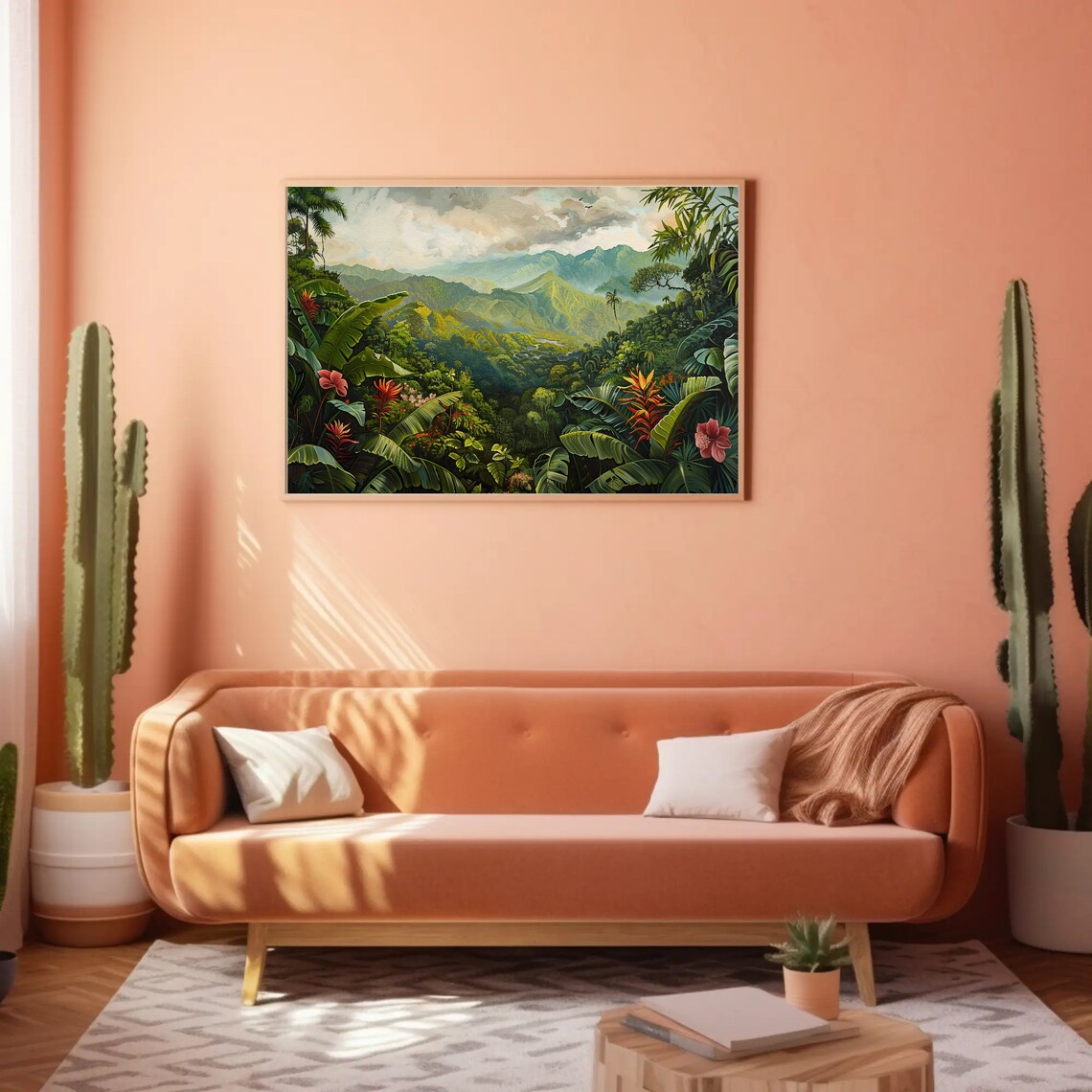 Costa Rica Landscape Travel Poster, Tropical Jungle - Image 3