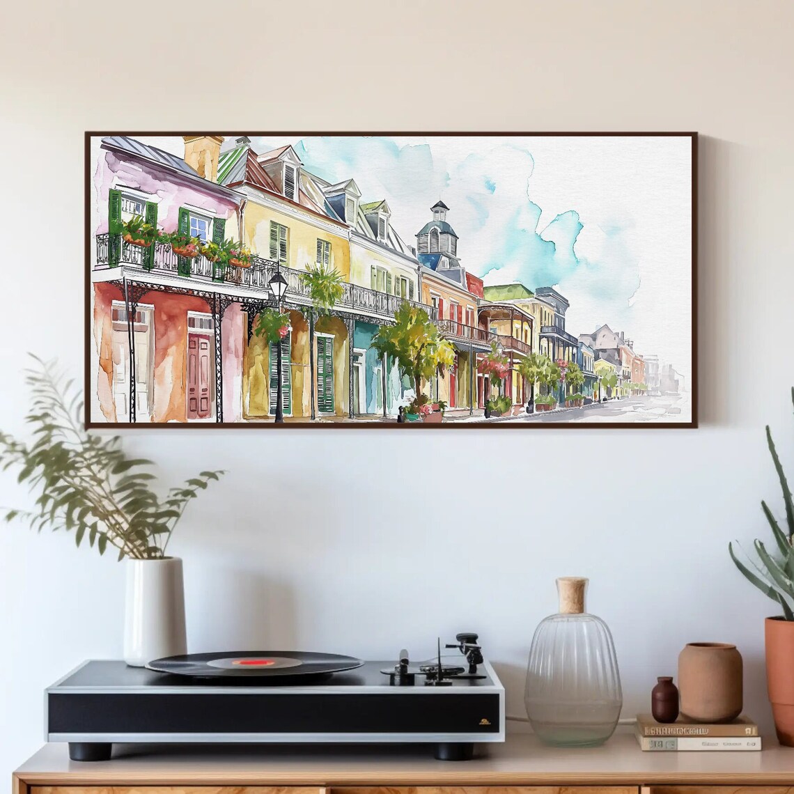 New Orleans French Quarter Travel Poster, Panoramic View
