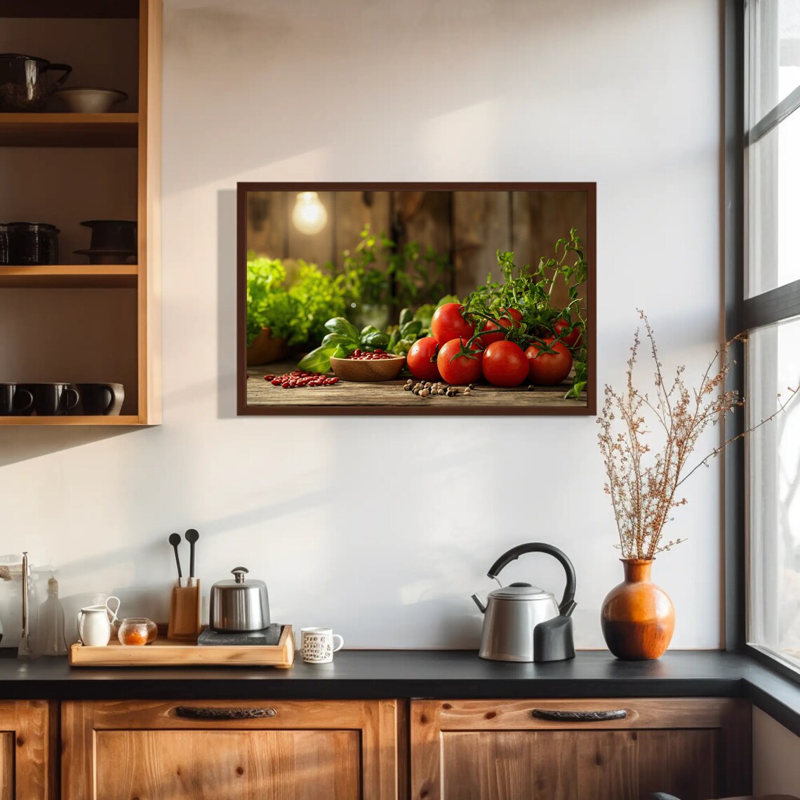 Kitchen Wall Art Tomato Vegetable Decor Ready To Hang Print Restaurant Poster Gift For Her Dinning Room Kitchen Room Decor