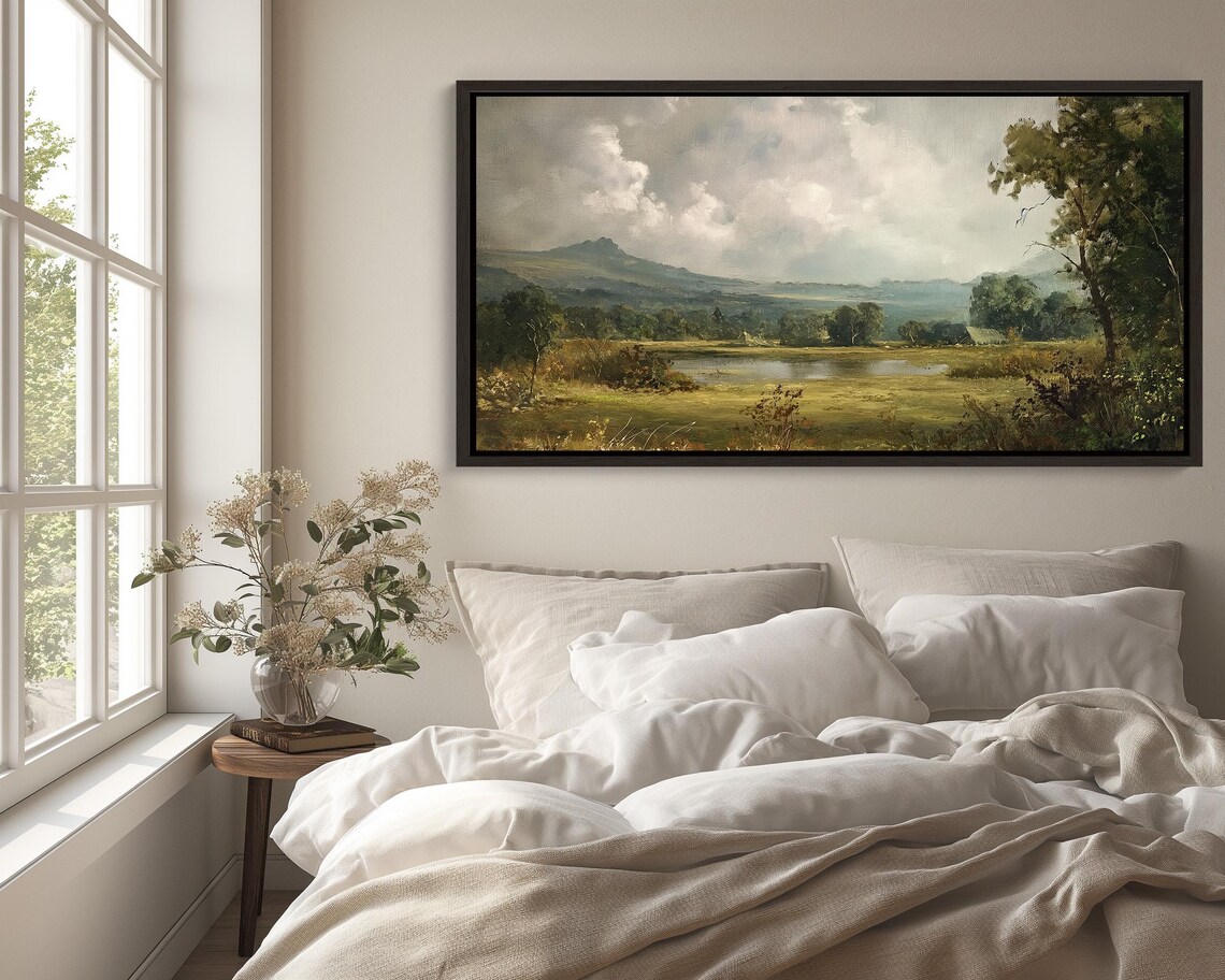 Vintage Countryside Landscape Art Print, Rustic Decor - Image 5