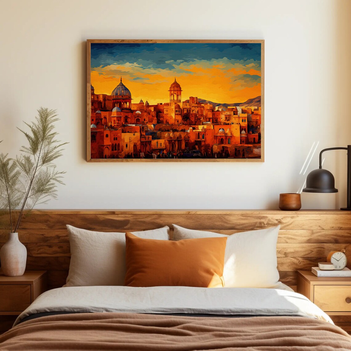 Rajasthan India Wall Art, Modern Oil Painting Print - Image 5