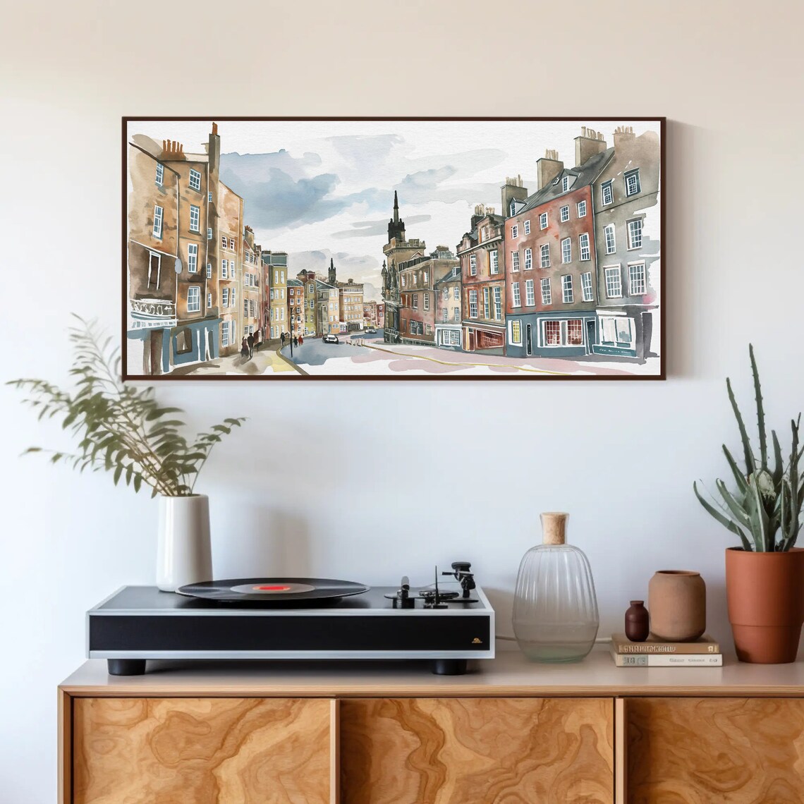 Edinburgh Old Town Street Historic Scotland Watercolor Poster - Image 4