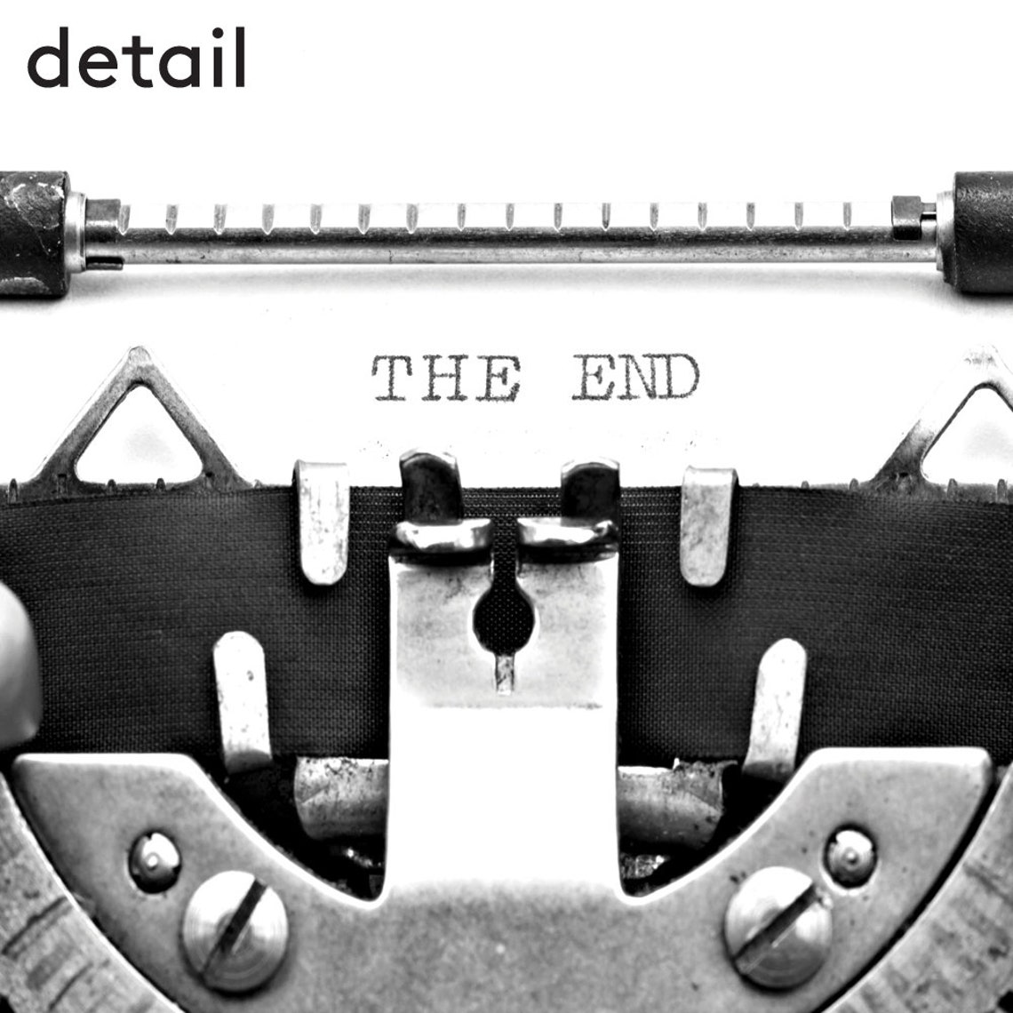 Typewriter Print The End Old Writing Machine Wall Art Gift For Writer Typewriting Black White Poster Home Decor - Image 4