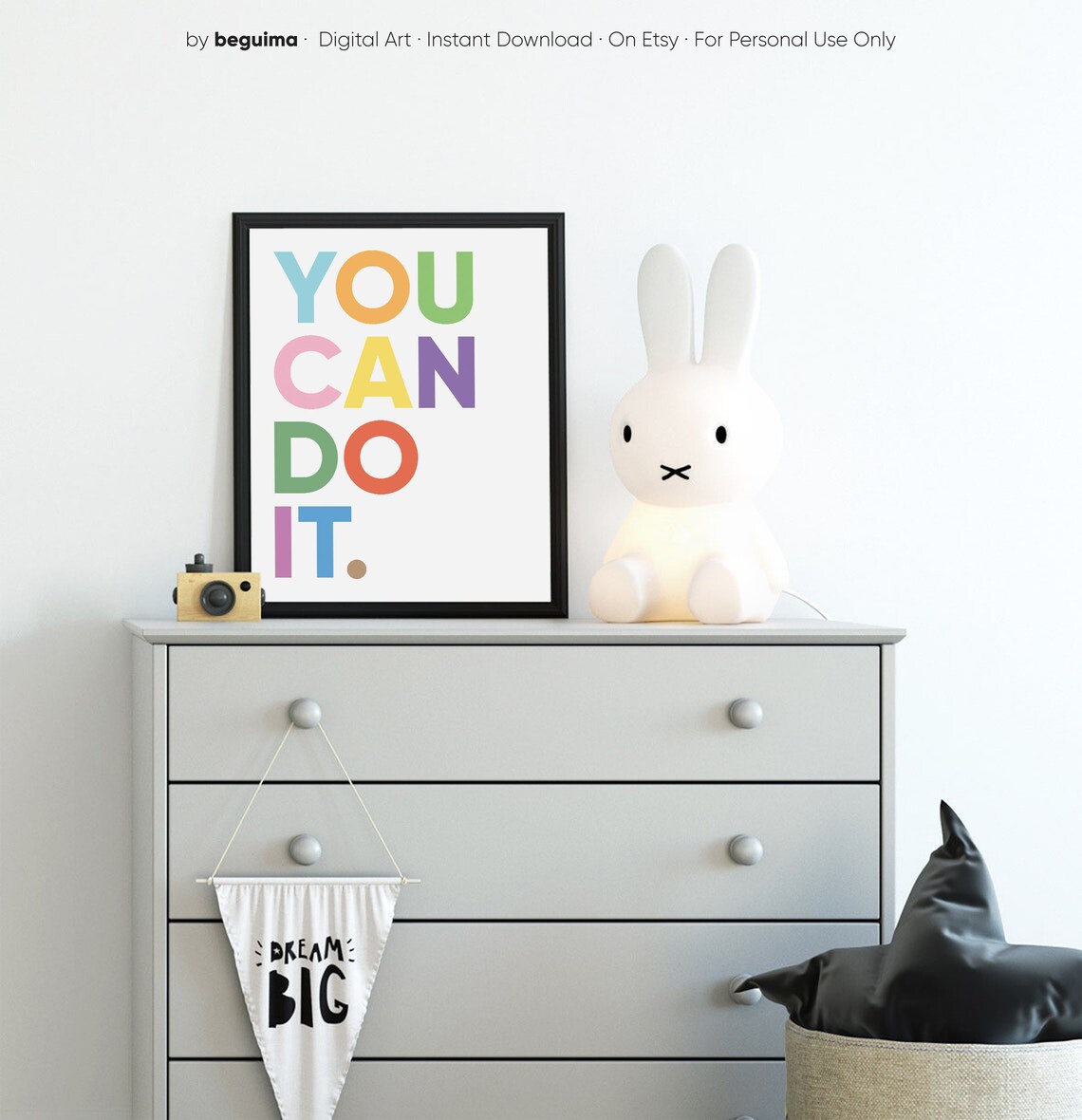 You Can Do It Motivational Quote Art Print - Image 2