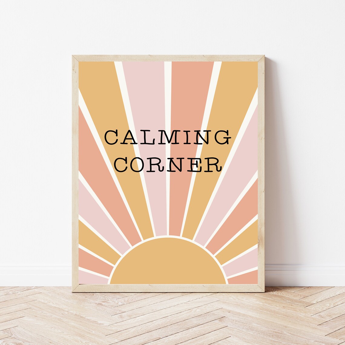 Calming Corner Poster, Boho Classroom Educational Print