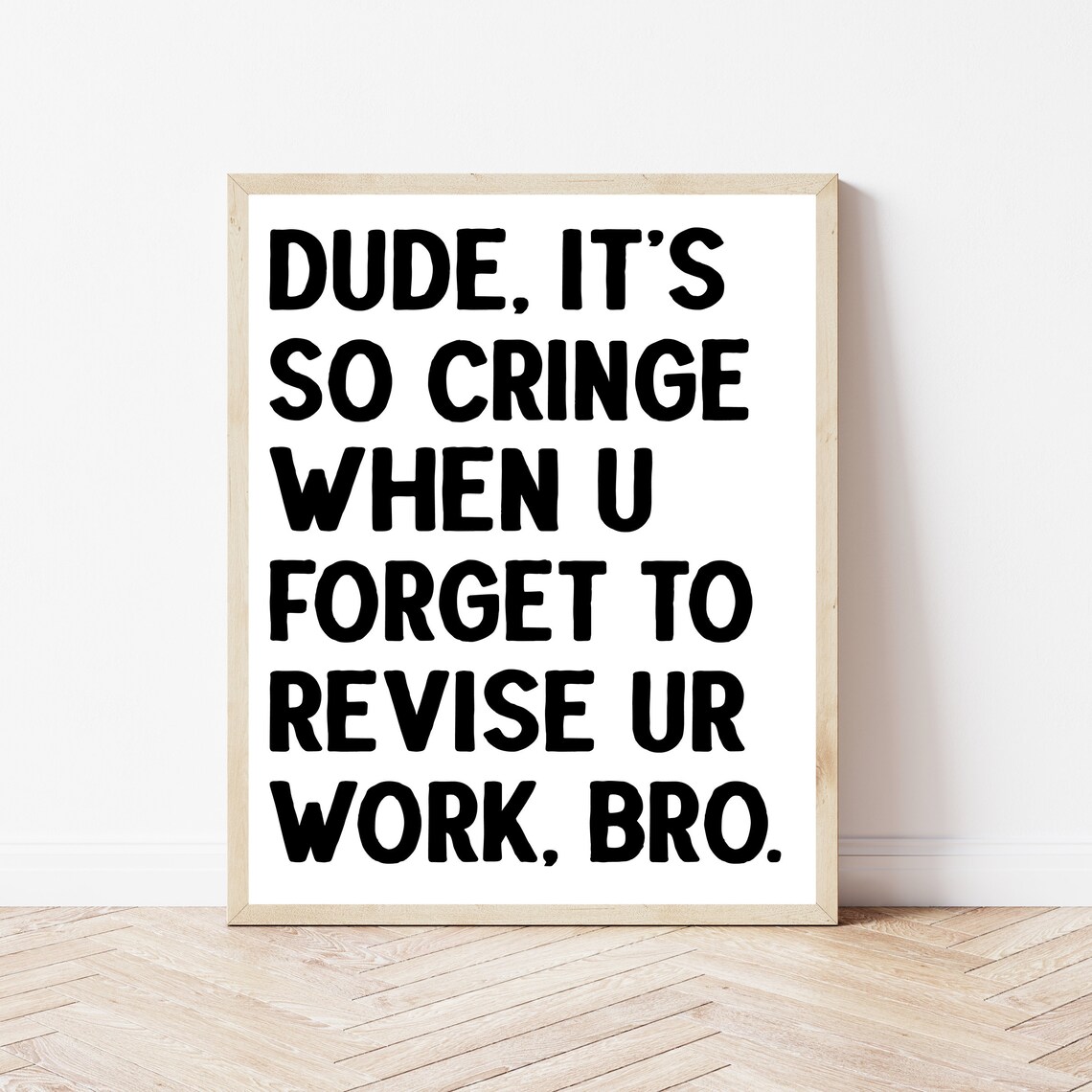 High School English Classroom Poster, Funny Language Arts
