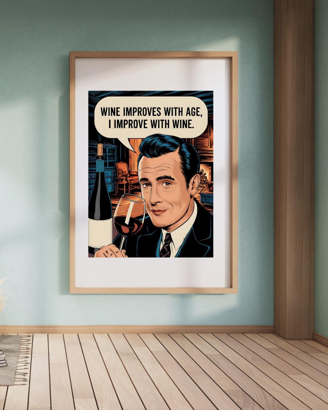 Wine Poster, Funny Kitchen Wall Art Print - Image 6