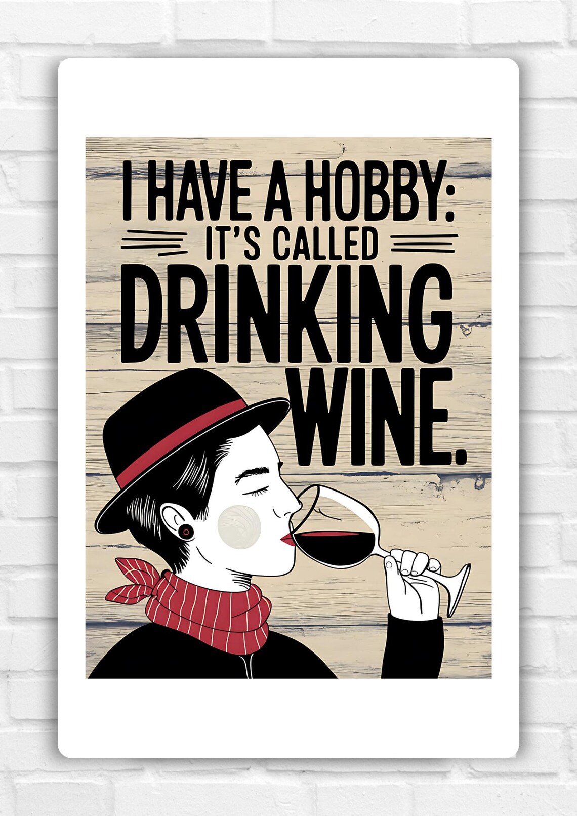 Wine Poster, Funny Kitchen Wall Art - Image 2