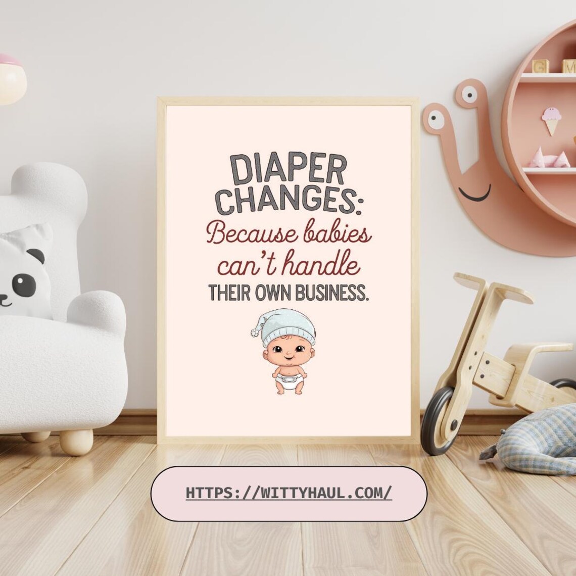 Funny Baby Nursery Decor, Humorous Nursery Art - Image 6