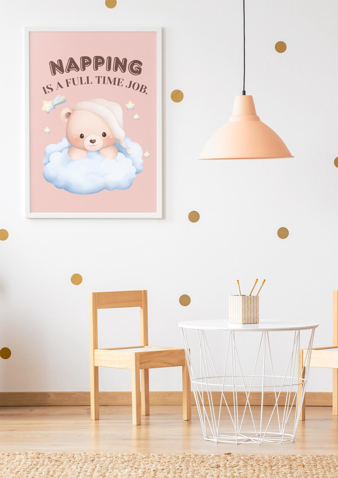 Cute Teddy Bear Nursery Art, New Parent Gift - Image 4