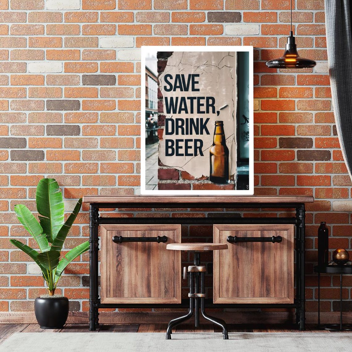Bar Cart Print, Retro Kitchen Decor - Image 5