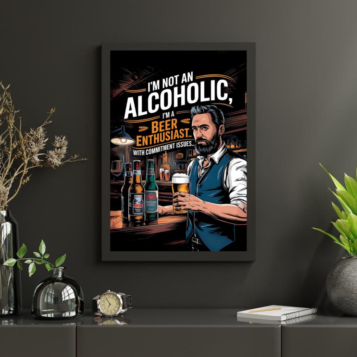 Beer Wall Art, Funny Beer Humour Poster - Image 3