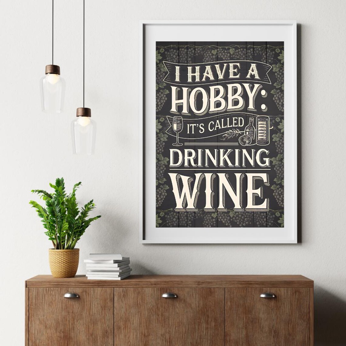 Wine Poster, Funny Kitchen Wall Art Print - Image 2