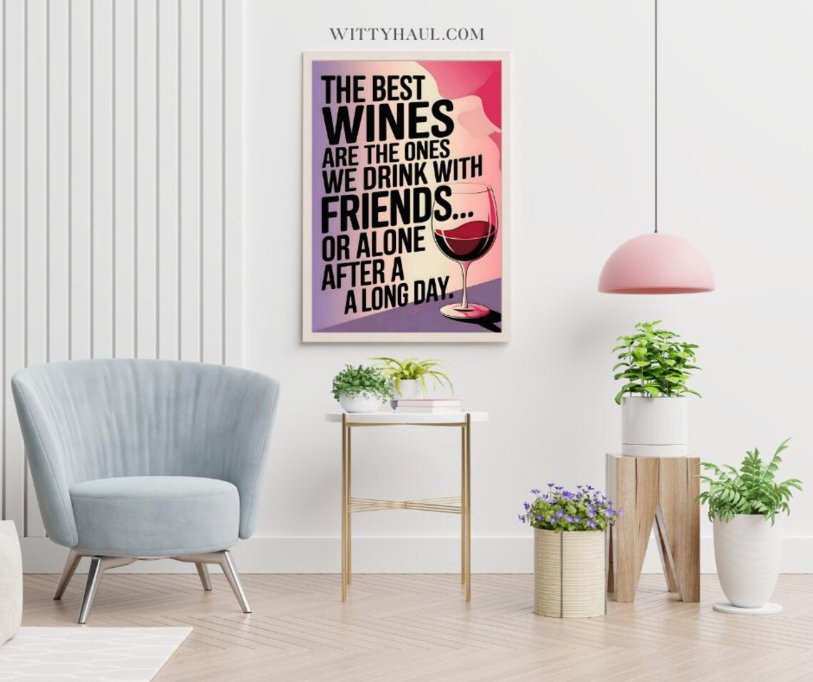 Wine Print, Modern Wine Poster - Image 6