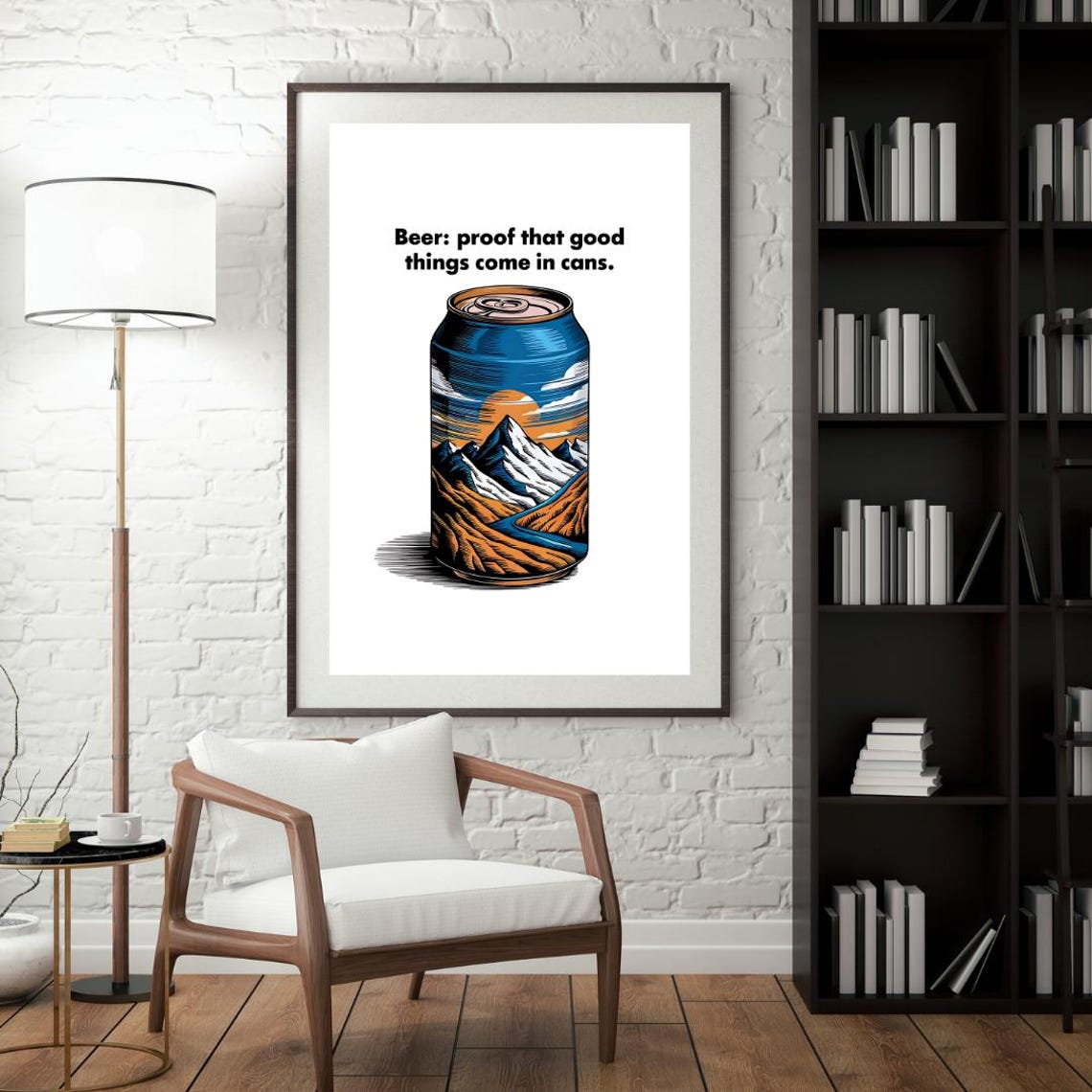 Beer Humor Poster, Beer Lovers Bar Gift - Image 4
