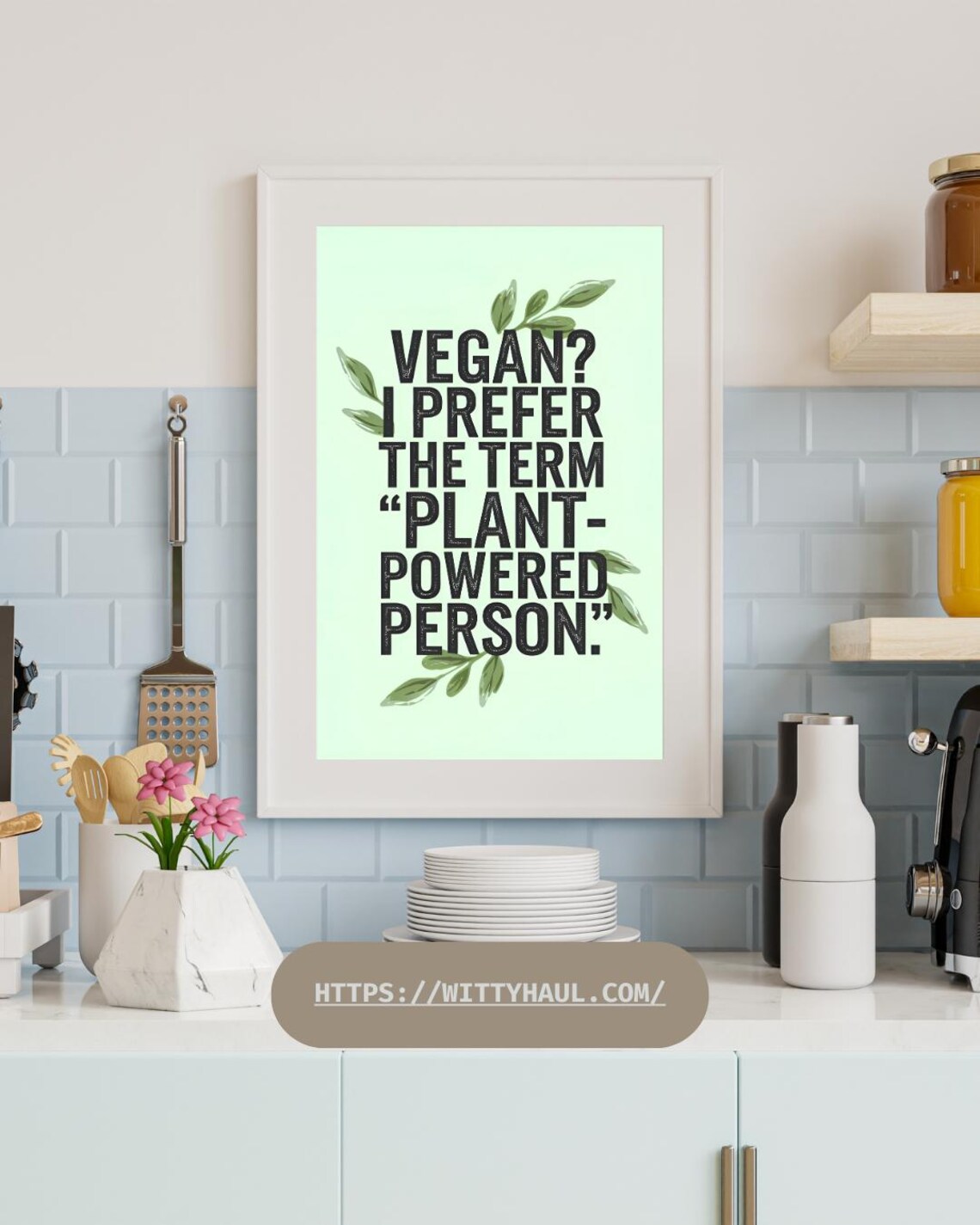 Funny Vegan Kitchen Art, Vegetarian Gift Ideas - Image 6