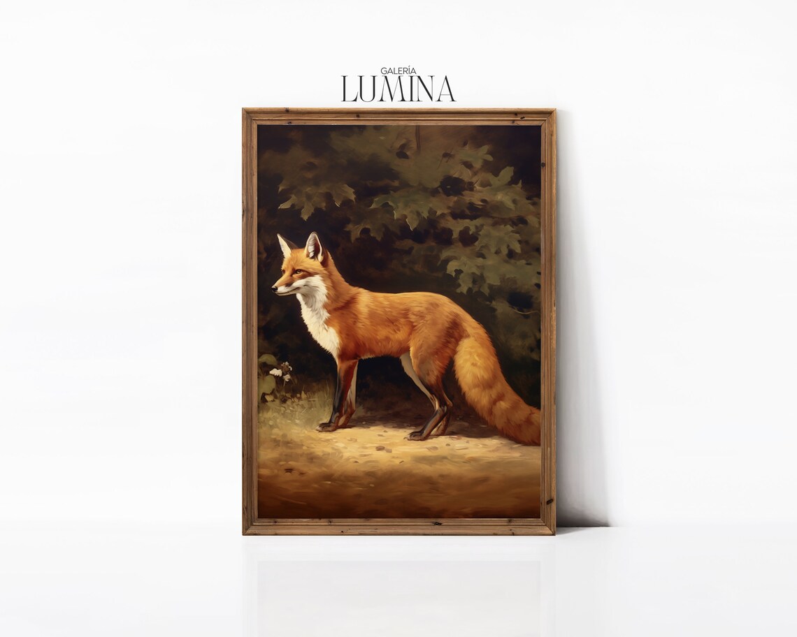Fox In The Forest Vintage Animal Art Print - Image 3