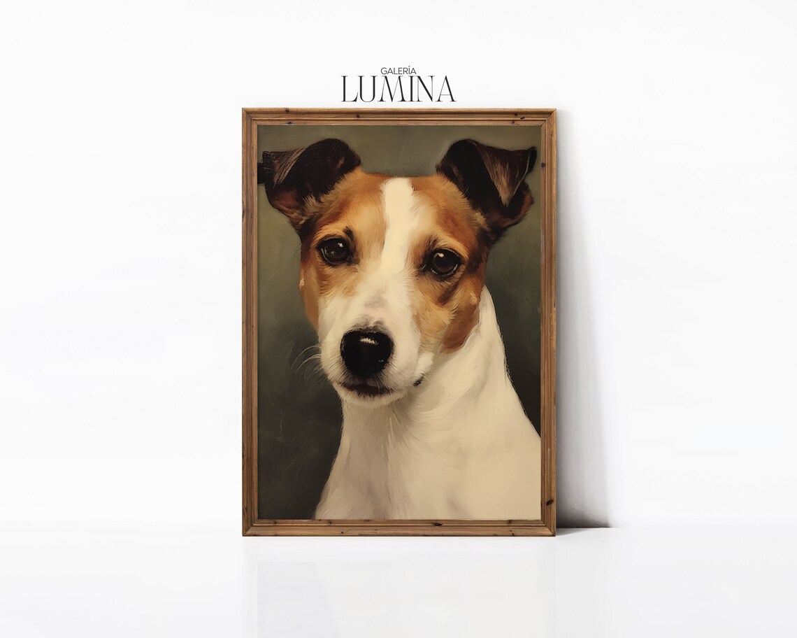 Jack Russell Terrier Vintage Dog Portrait Art Print - Image 3