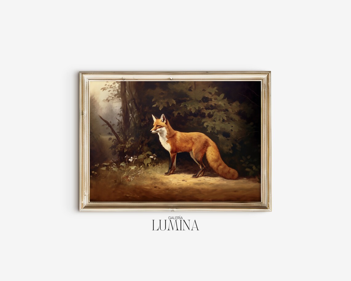 Fox In The Forest Vintage Animal Art Print - Image 2
