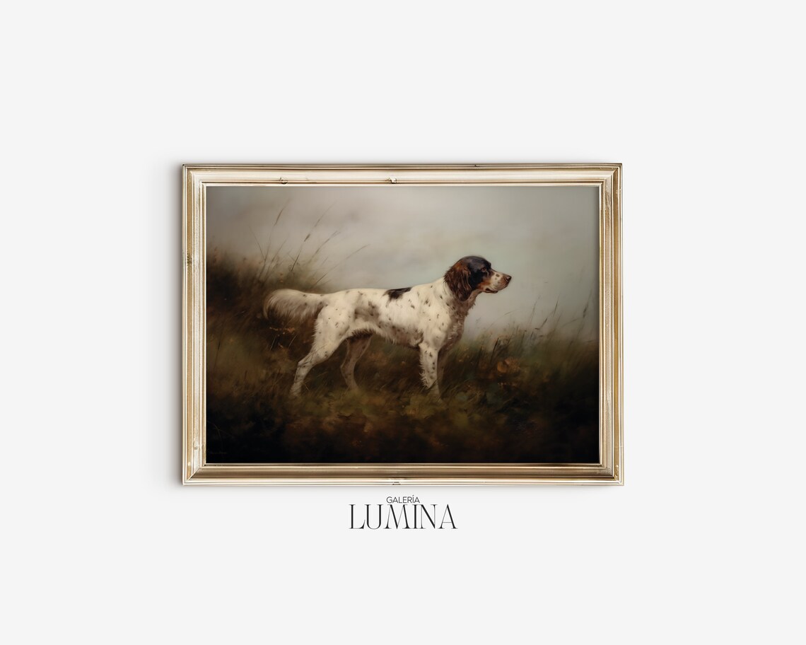 Dog In The Grass, Vintage Hunting Dog Art Print - Image 2
