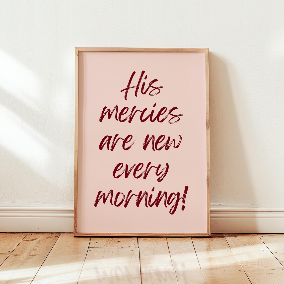 His Mercies Are New Every Morning Bible Verse Christian Poster