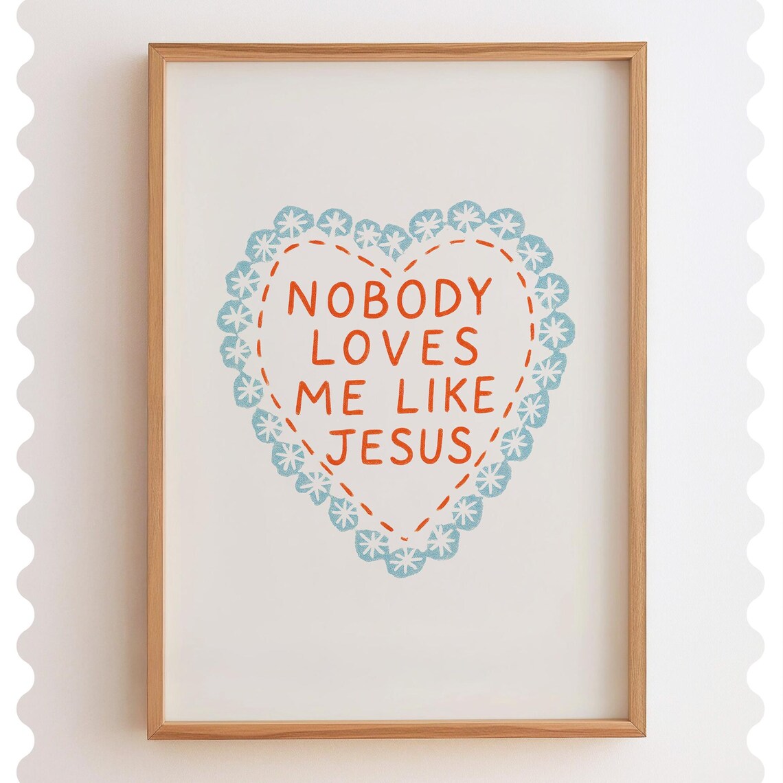 Coquette Christian Print Heart Doily Scripture Art